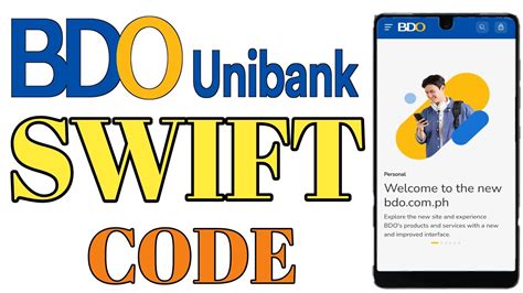 bdo swift code 2020|BDO Unibank .